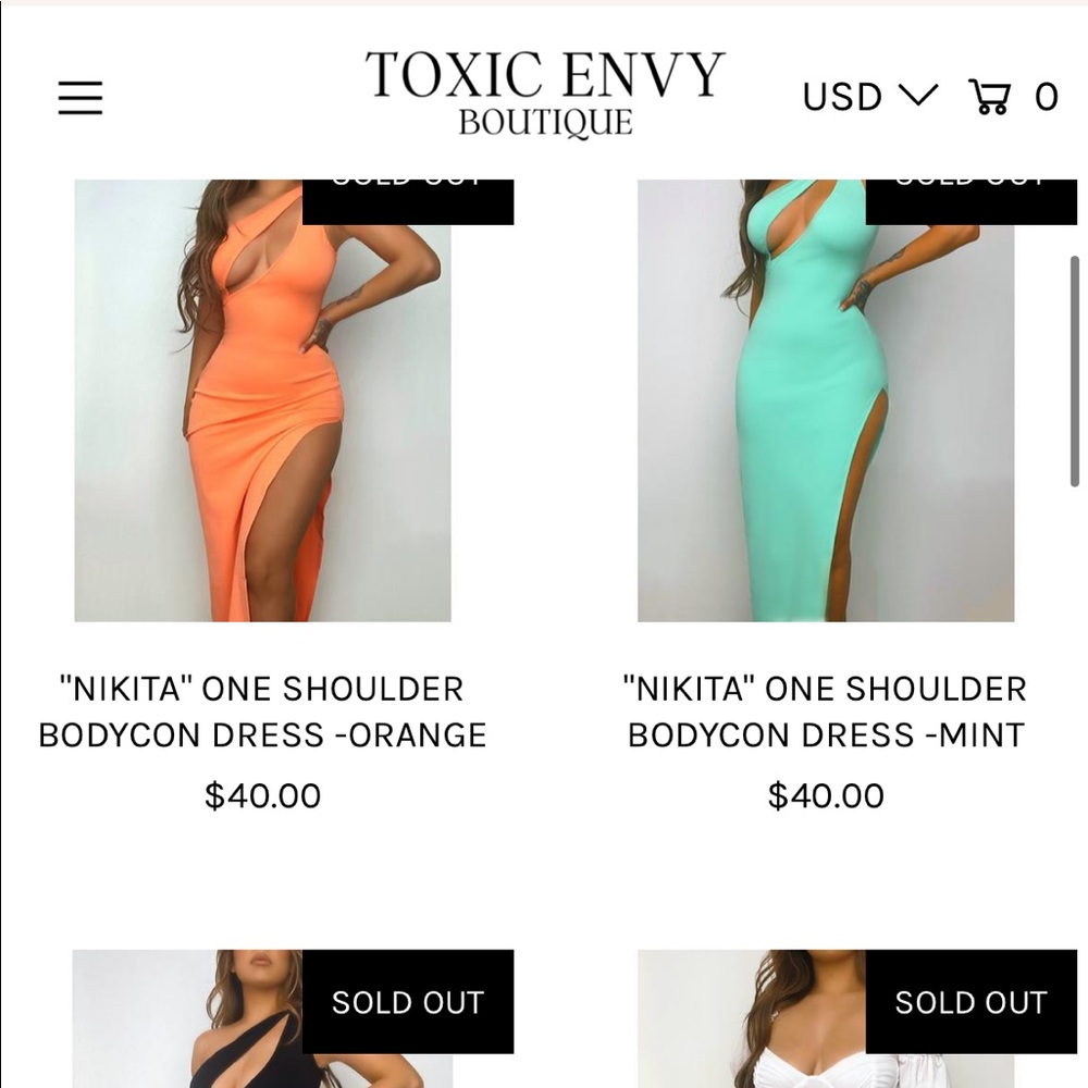 Toxic envy dress size small